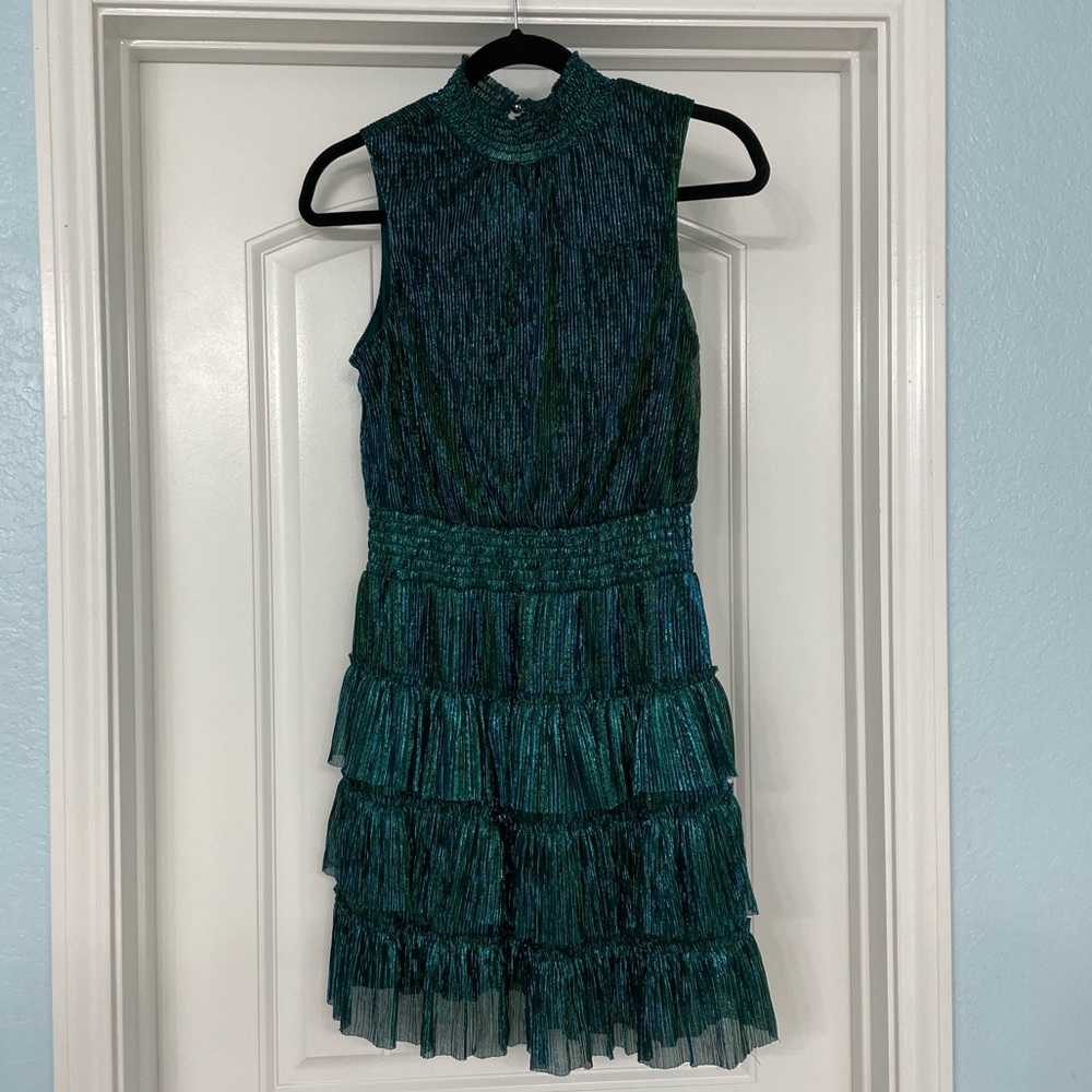 Green Metallic Dress